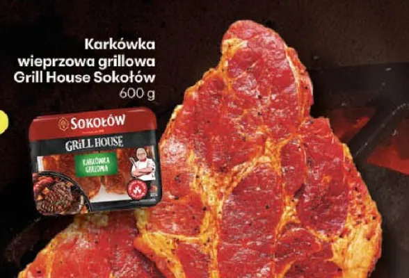 Karkówka wieprzowa grillowa Sokołów Grill House promocja w Delikatesy Centrum
