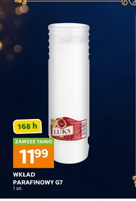 Wkład parafinowy G7 Luks 168h promocja w Stokrotka