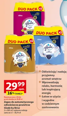 Zapas do automatycznego odświeżacza powietrza by Brise, 2 x 269 ml, wybrane rodzaje promocja w Auchan
