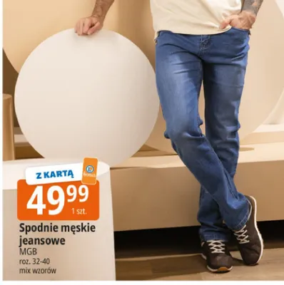 Spodnie męskie jeansowe MGB promocja w Leclerc