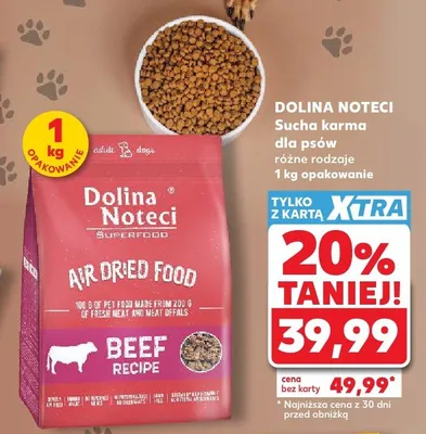 Sucha karma dla psów Dolina Noteci Air Dried Food Beef Recipe promocja w Kaufland