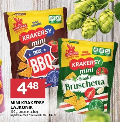 Mini krakersy Lajkonik bruschetta promocja w Stokrotka