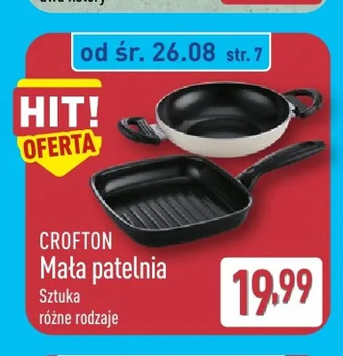 Mała patelnia Crofton promocja w Aldi