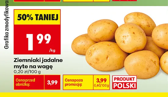 Ziemniaki jadalne myte promocja w Biedronka