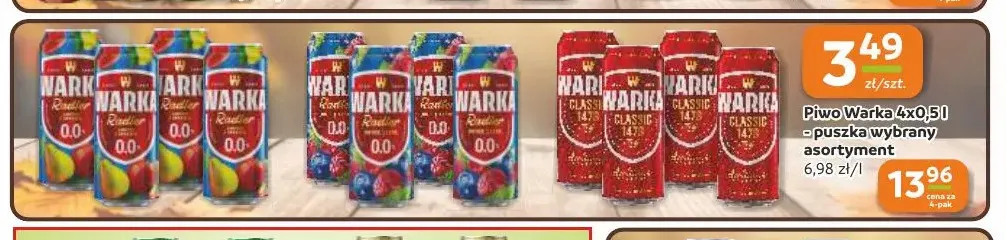 Piwo Warka 4-pak 500 ml promocja w Gama