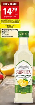 Napój spirytusowy Soplica Cytrynówka promocja w Delikatesy Centrum