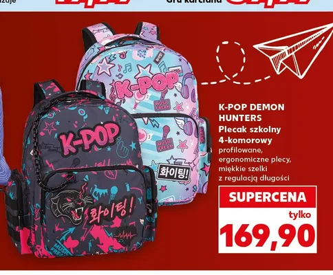 Plecak szkolny 4-komorowy K-POP DEMON HUNTERS promocja w BACK TO SCHOOL