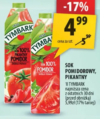 Sok pomidorowy, pikantny promocja w Arhelan