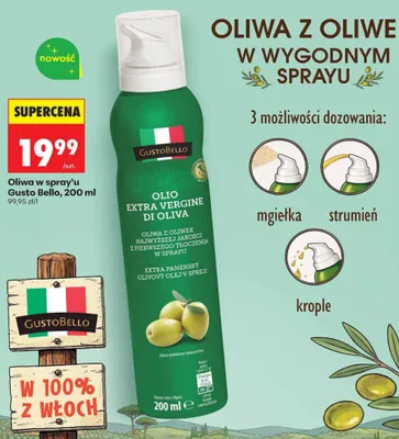 Oliwa z oliwek w sprayu Gusto Bello promocja w Biedronka