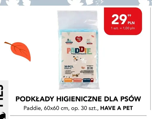 Podkłady higieniczne dla psów Paddie 60x60 cm Have a Pet promocja w Aquael zoo