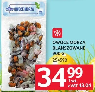 Owoce morza blanszowane 900 g promocja w Selgros