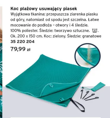 Koc plażowy usuwający piasek promocja w Tchibo