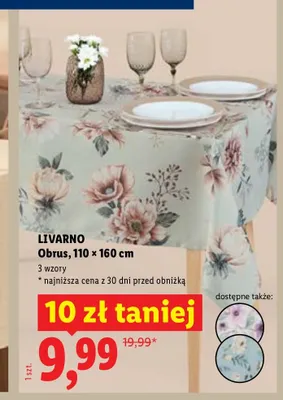 Obrus Livarno 110x160 cm promocja w Lidl
