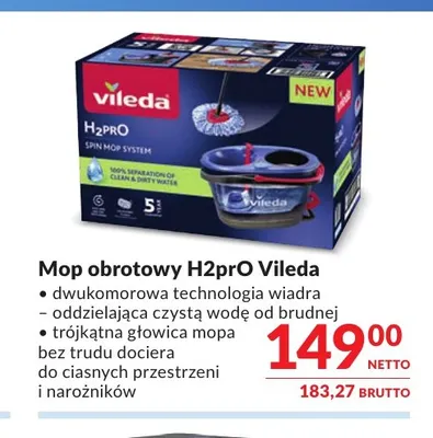 Mop obrotowy H2prO Vileda promocja w Makro