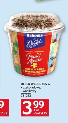 Deser Wedel waniliowy Bakoma promocja w Selgros