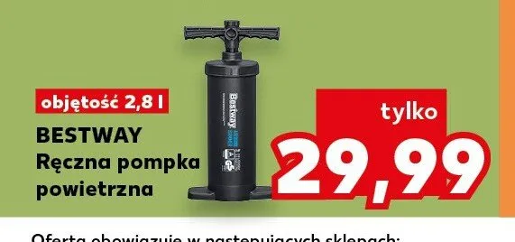 Ręczna pompka powietrzna BESTWAY objętość 2,8l promocja w Kaufland