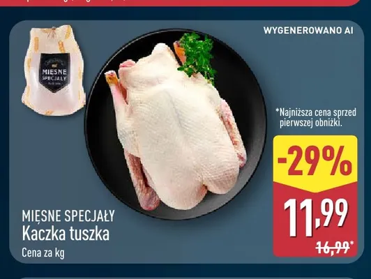 Kaczka tuszka Mięsne Specjały promocja w Aldi