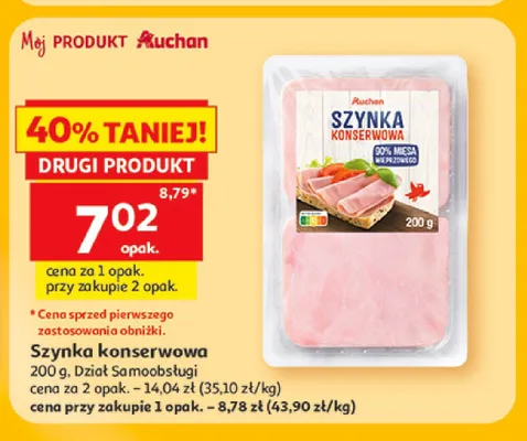 Szynka konserwowa Auchan promocja w Auchan