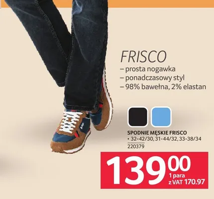 Spodnie męskie Frisco promocja w Selgros