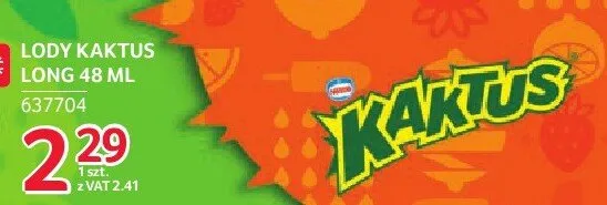 Lody Kaktus Long 48ml promocja w Selgros