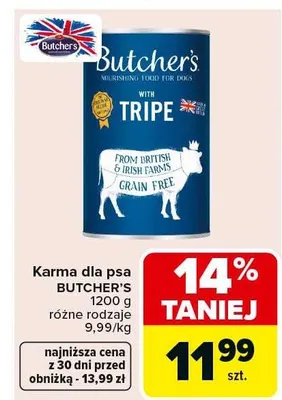 Karma dla psa z flaczkami różne rodzaje promocja w Carrefour Market