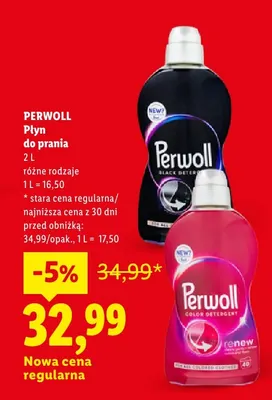 Płyn do prania Perwoll Renew Black promocja w Lidl
