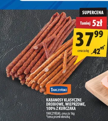 Kabanosy klasyczne wieprzowe Tarczyński promocja w Arhelan