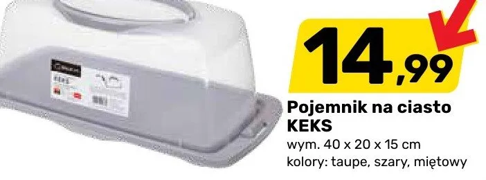 Pojemnik na ciasto KEKS promocja w Bricomarche