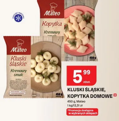 Kopytka domowe kremowy smak promocja w Chorten