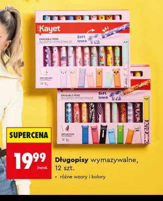 Długopisy wymazywalne Kayet promocja w Biedronka