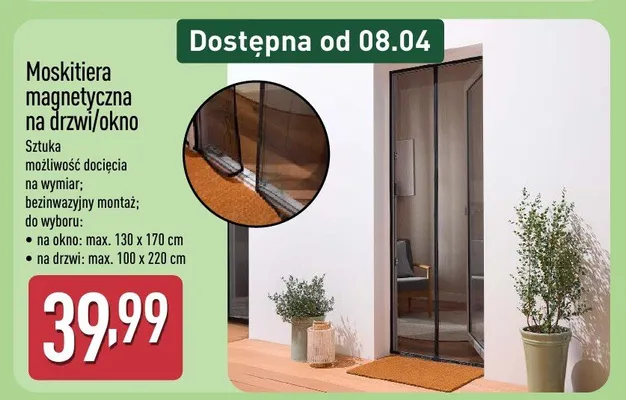 Moskitiera magnetyczna na drzwi/okno promocja w Aldi