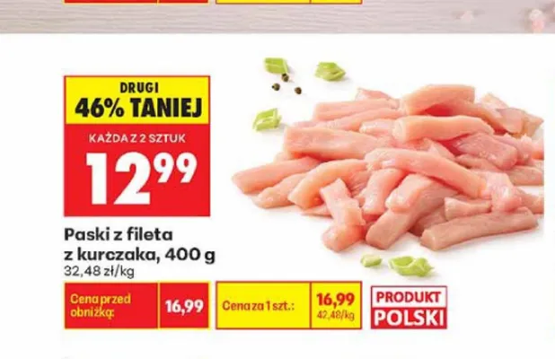Paski z fileta z kurczaka promocja w Biedronka