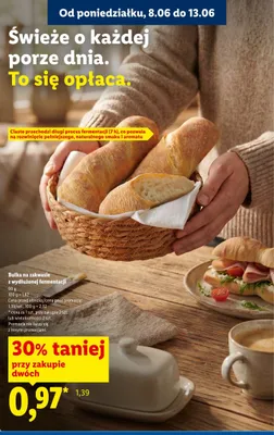 Bułka na zakwasie z wydłużonej fermentacji promocja w Lidl