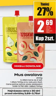 Mus owocowy promocja w Supeco
