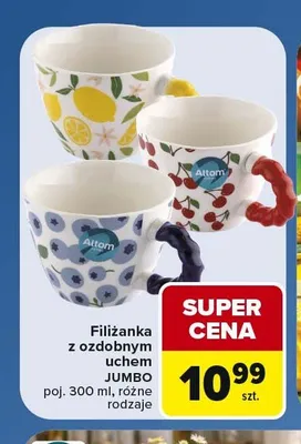 Filiżanka z ozdobnym uchem Jumbo Altom promocja w Carrefour
