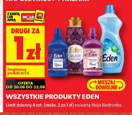 Płyn do płukania tkanin Eden Floral promocja w Biedronka
