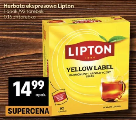 Herbata ekspresowa Yellow Label promocja w Delikatesy Centrum