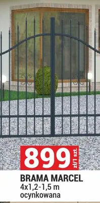 Brama Marcel 4x1,2-1,5 m, ocynkowana promocja w Merkury Market