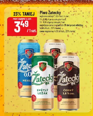 Piwo Žatecký Světlý Ležák promocja w POLOmarket
