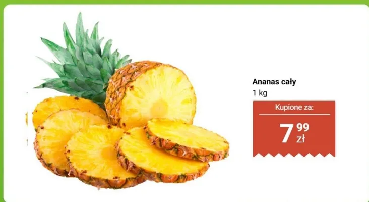 Ananas cały, kg promocja w Biedronka