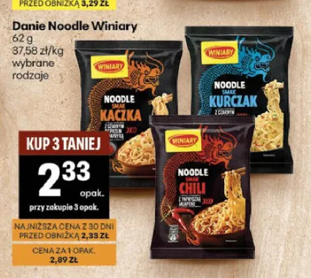 Danie Noodle smak Chili Winiary promocja w Delikatesy Centrum