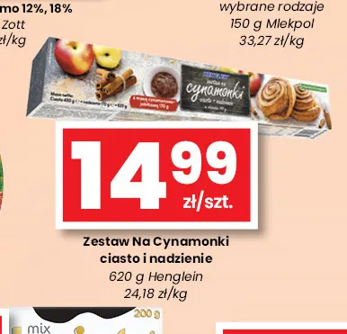 Zestaw na cynamonki ciasto i nadzienie Henglein promocja w emma MARKET