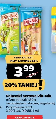 Paluszki serowe Pik-Nik promocja w Netto
