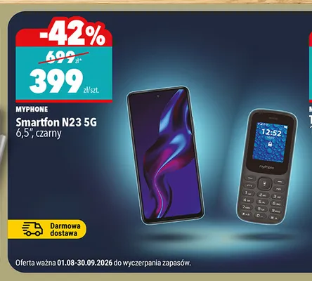 Smartfon Myphone N23 5 g promocja w Biedronka