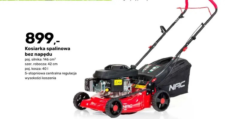 Kosiarka spalinowa bez napędu promocja w Bricomarche