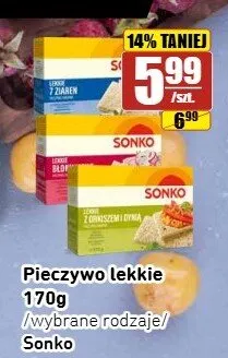 Pieczywo lekkie Sonko promocja w API Market