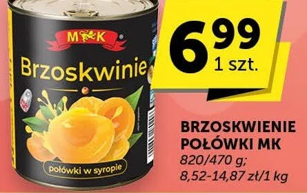 Brzoskwinie połówki MK promocja w Groszek