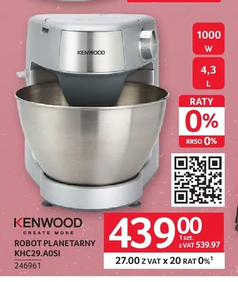 Robot planetarny KHC29.A0SI Kenwood promocja w Selgros
