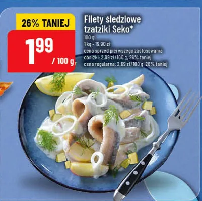 Filety śledziowe tzatziki Seko promocja w POLOmarket