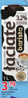 Mleko Barista UHT 3,2% Łaciate promocja w Selgros